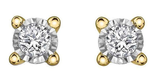 10K White Gold Solitaire Diamond (0.04 ct. T.W.) Studs