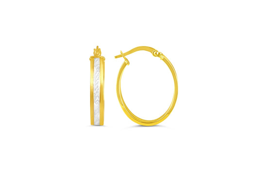Two Tone Double Stripes Hoops