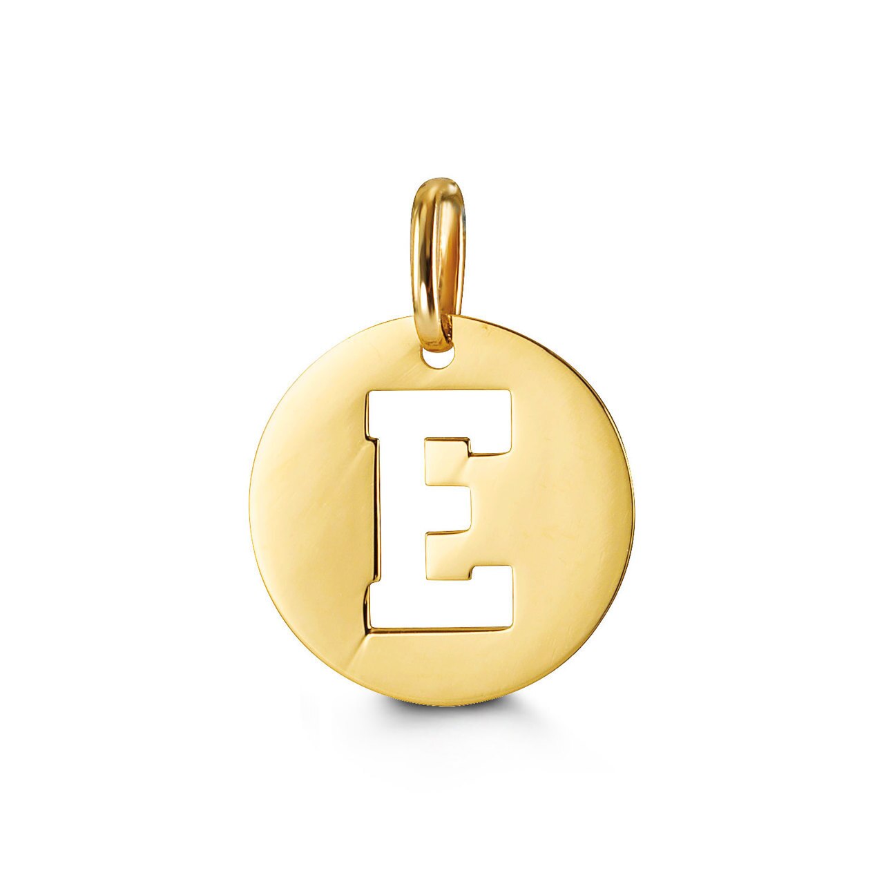 Letter "E" Pendant in Yellow Gold