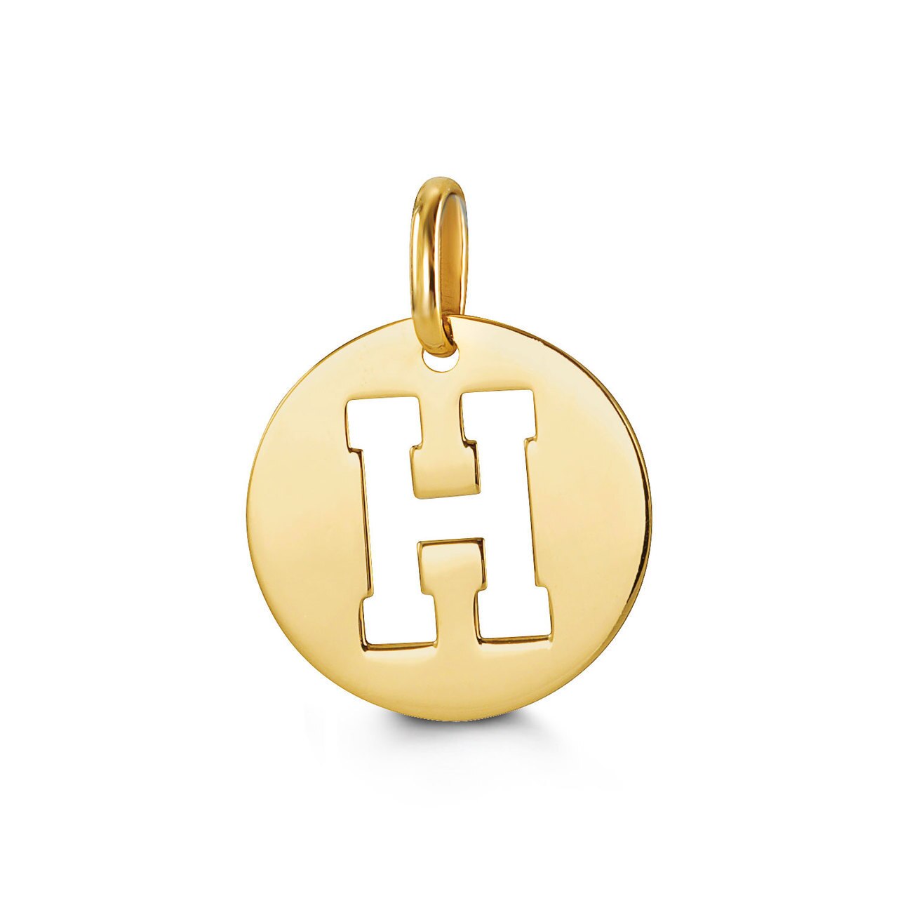 Letter "H" Pendant in Yellow Gold