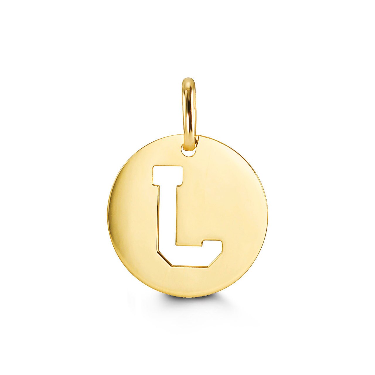 Letter "J" Pendant in Yellow Gold