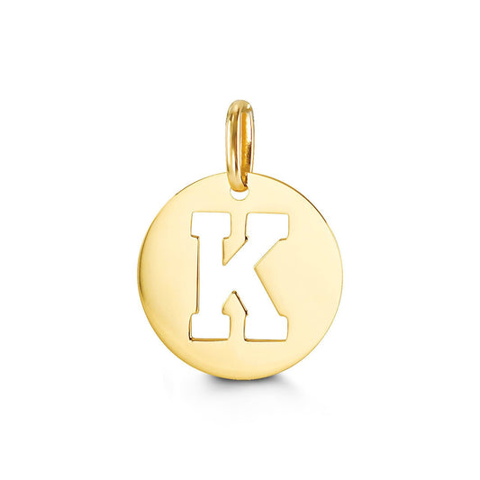 Letter "K" Pendant in Yellow Gold
