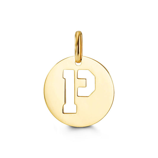 Letter "P" Pendant in Yellow Gold
