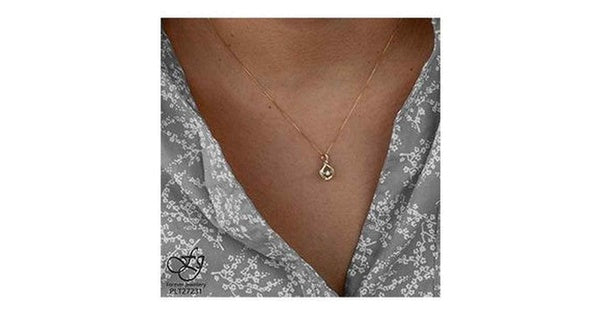 10K Yellow & White Gold Pulse Diamond (0.02 ct. T.W.) Infinity Necklace