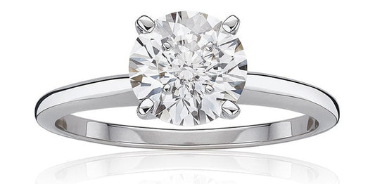 2.02 ct T.W.-14K White Gold Lab Round Diamond Solitaire Engagement Ring-