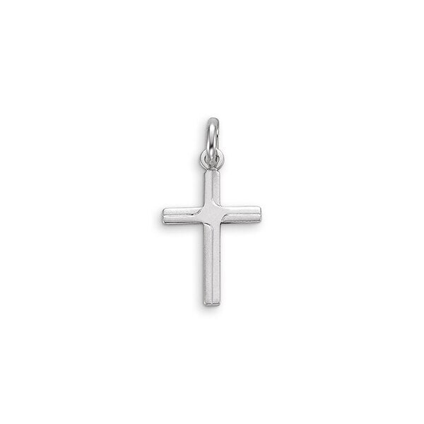 10K White Gold Faith Charm Pendant