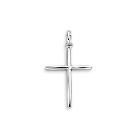 10K White Gold Faith Charm Pendant