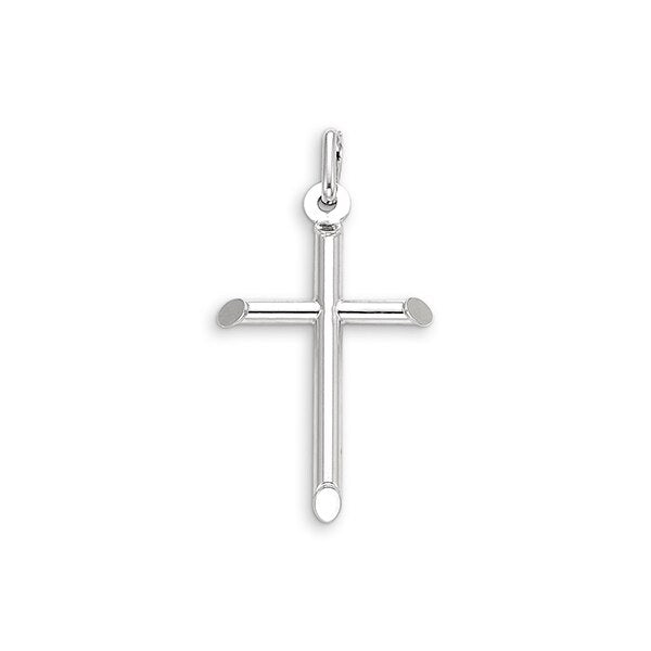 10K White Gold Faith Charm Pendant