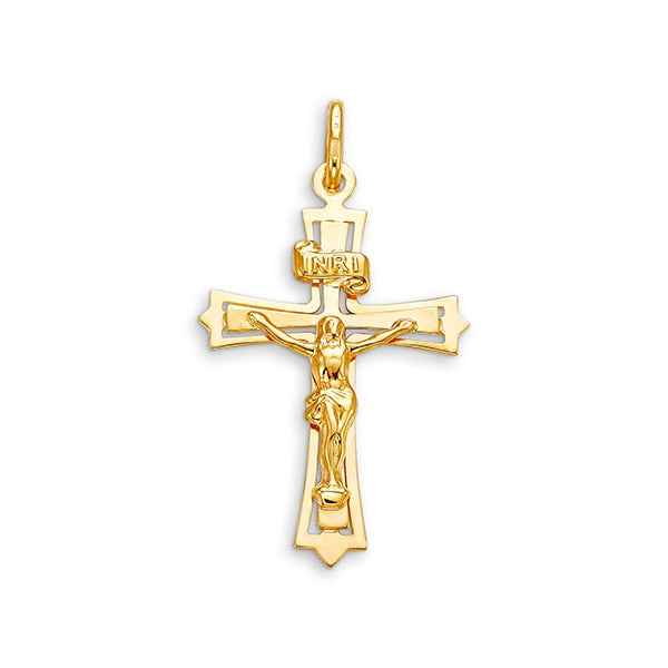 10K White Gold Faith Charm Pendant