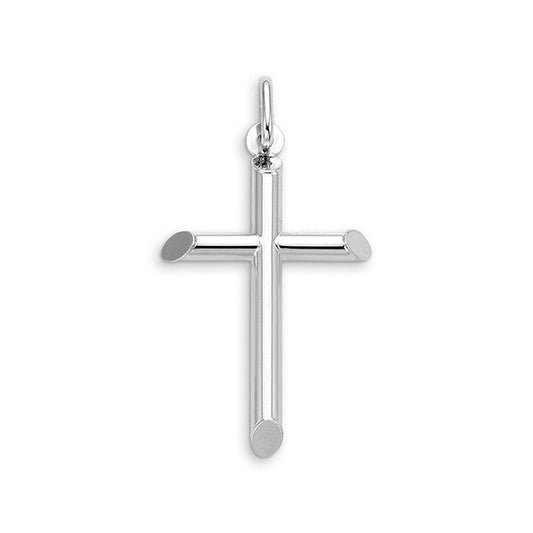 10K White Gold Faith Charm Pendant