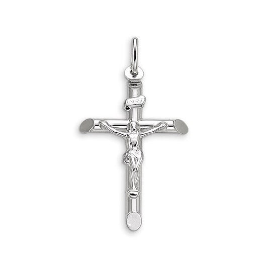 10K White Gold Faith Charm Pendant
