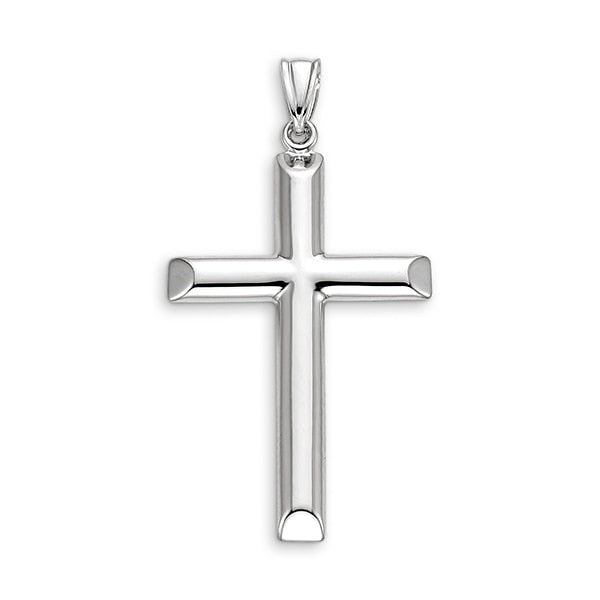 10K White Gold Faith Charm Pendant