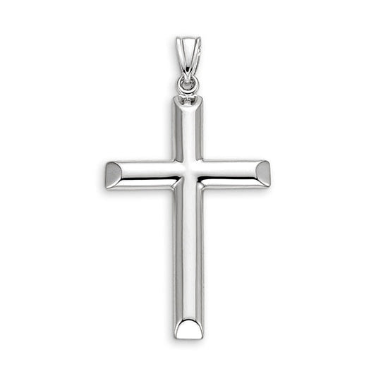 10K White Gold Faith Charm Pendant