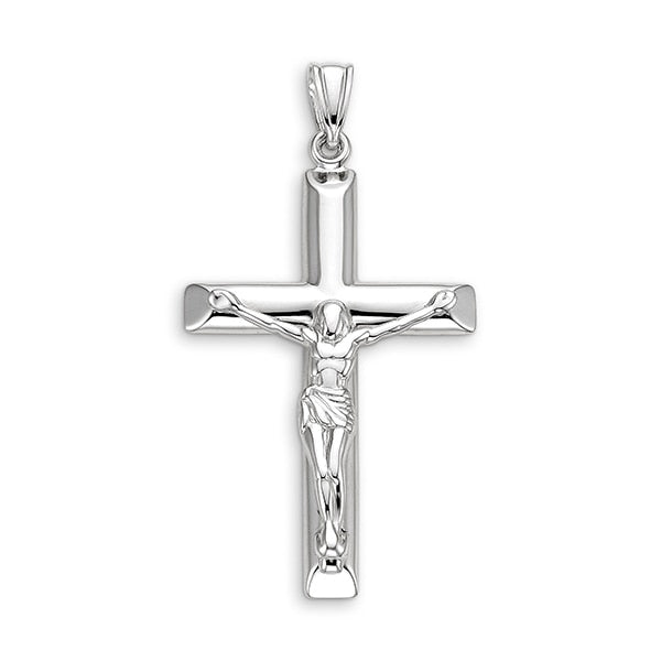 10K White Gold Faith Charm Pendant