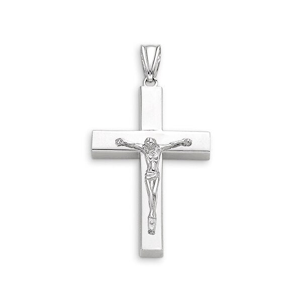 10K White Gold Faith Charm Pendant
