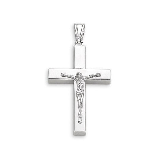 10K White Gold Faith Charm Pendant