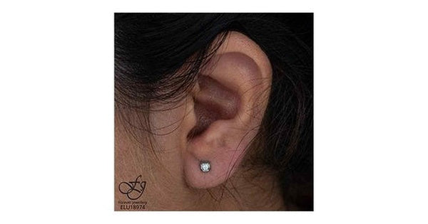 10K White Gold Diamond (0.06 ct. T.W.) Rounded Tension Studs