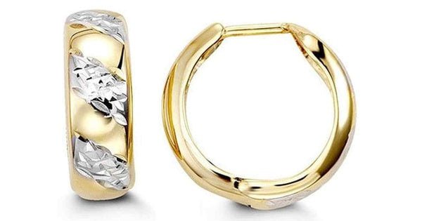 Yellow & White Gold Strapes Huggies