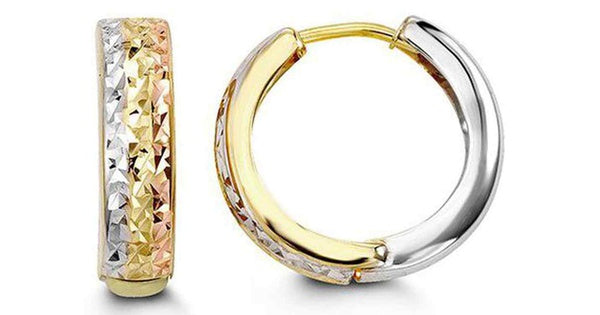 Tri-Gold Fancy Cut Reversable Huggies