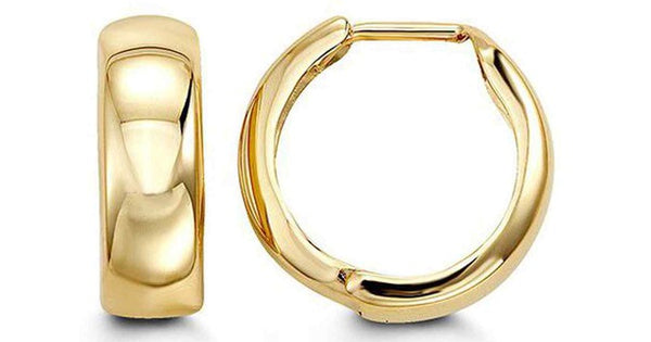 5mm Shiny Polished Yellow Gold Huggies