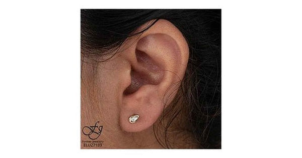 10K Yellow Gold Solitaire Diamond (0.04 ct. T.W.) Pear Shaped Studs