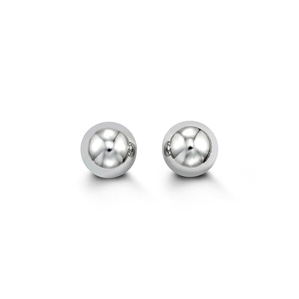 7mm Ball Studs in 14K White Gold