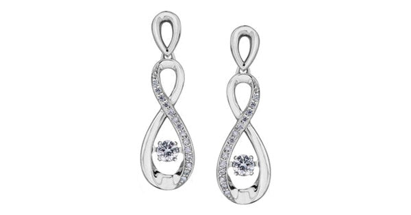 0.27 ct. T.W. Pulse Diamonds White Gold Infinity Drop Earrings
