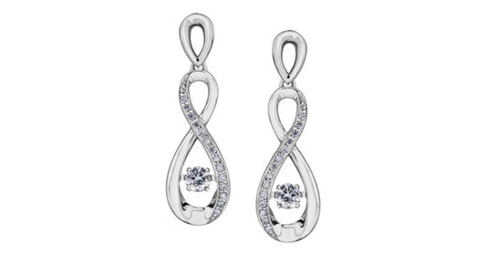 0.27 ct. T.W. Pulse Diamonds White Gold Infinity Drop Earrings