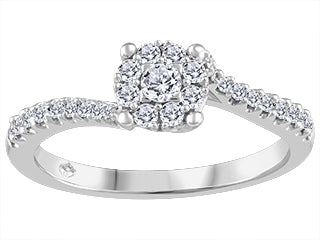 0.45 ct T.W. Bypass Accent Yellow Gold Ladies Ring
