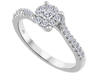 0.45 ct T.W. Bypass Accent Yellow Gold Ladies Ring