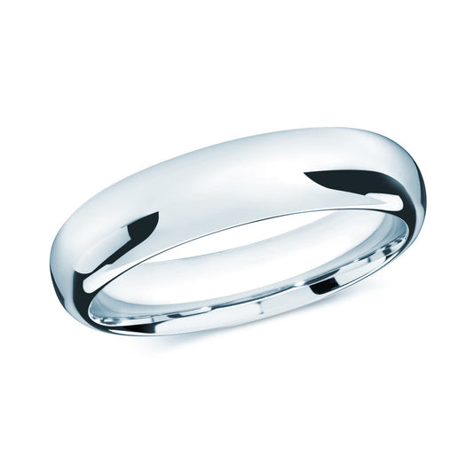 White Gold Ring Comfort Fit Size 6mm