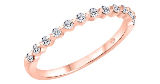 0.25 ct T.W Station Rose Gold Band