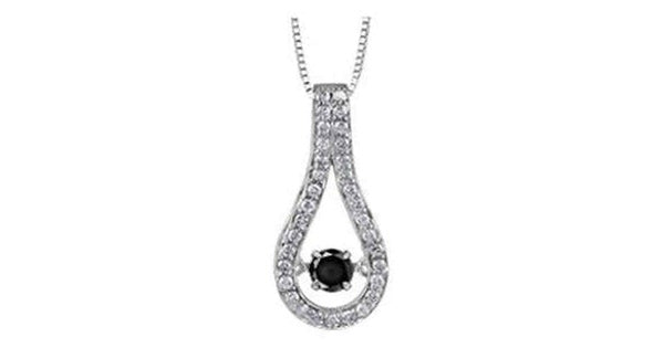 0.30 ct. T.W. Pulse Black Diamonds Open Teardrop Pendant