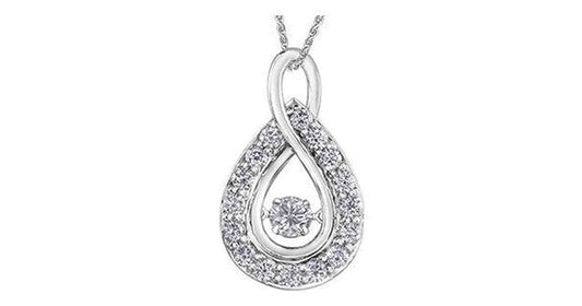 0.30 ct. T.W. Pulse Diamonds White Gold Pear Shaped Pendant