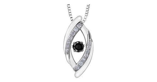 0.20 ct. T.W. Pulse Diamond Double Lens Shaped Pendant
