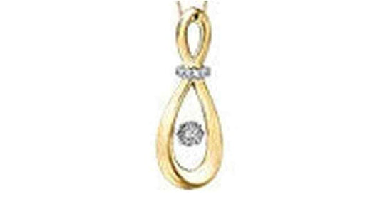 0.05 ct. T.W. Pulse Diamonds Yellow Gold Infinity Pendant