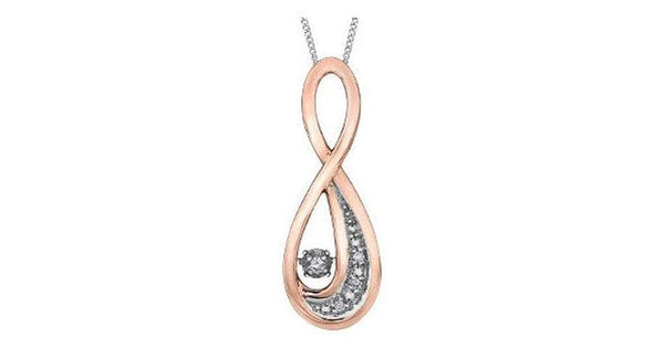 0.30 ct. T.W.Pulse Diamonds Two Tone Gold Infinity Pendant