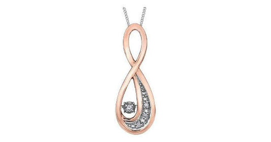 0.30 ct. T.W.Pulse Diamonds Two Tone Gold Infinity Pendant