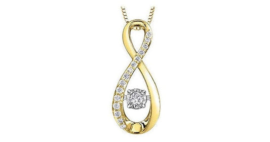 0.10ct T.W. Pulse Diamond 10k Yellow Gold Pendant