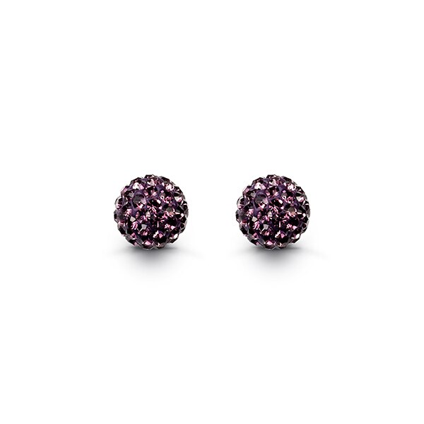 Purple FireCrackers Studs in 10K Gold