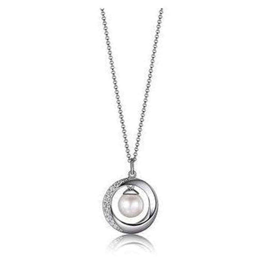 Fancy Necklace in Sterling Silver andRhodium Plate