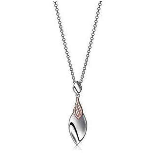Fancy Necklace in Sterling Silver andRose Gold Plate