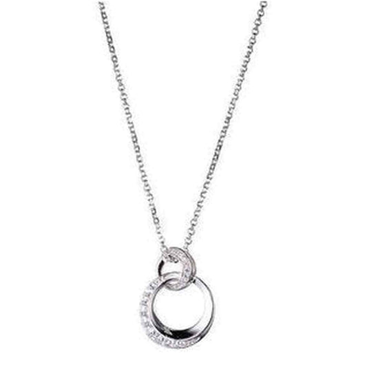 Fancy Necklace in Sterling Silver andRhodium Plate