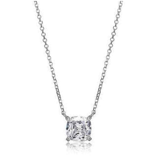 Fancy Necklace in Sterling Silver andRhodium Plate