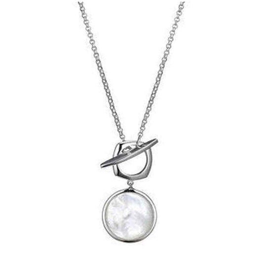 Fancy Necklace in Sterling Silver andRhodium Plate