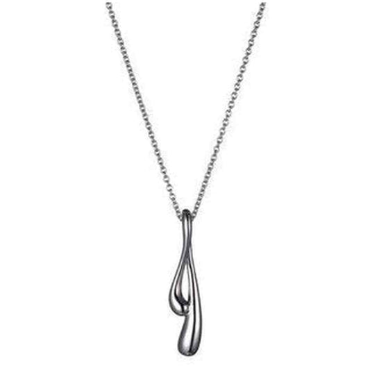 Fancy Necklace in Sterling Silver andRhodium Plate