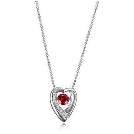 Fancy Necklace in Sterling Silver andRhodium Plate
