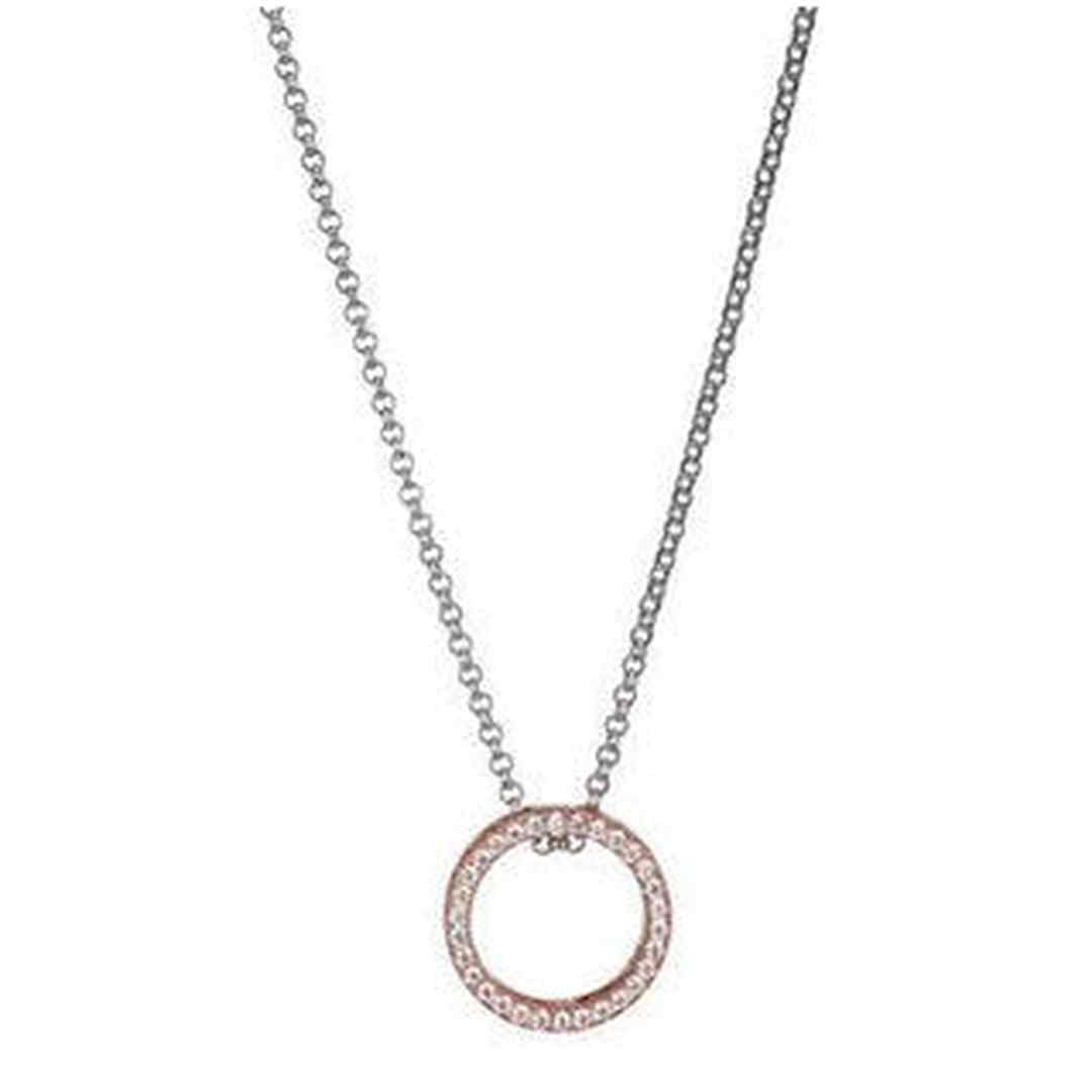 Fancy Necklace in Sterling Silver andRose Gold Plate