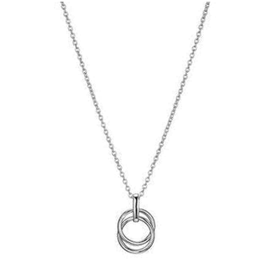 Fancy Necklace in Sterling Silver andRhodium Plate