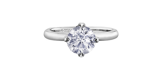 2.00 ct T.W - Canadian Diamond Solitaire Engagement Ring in 18K White Gold
